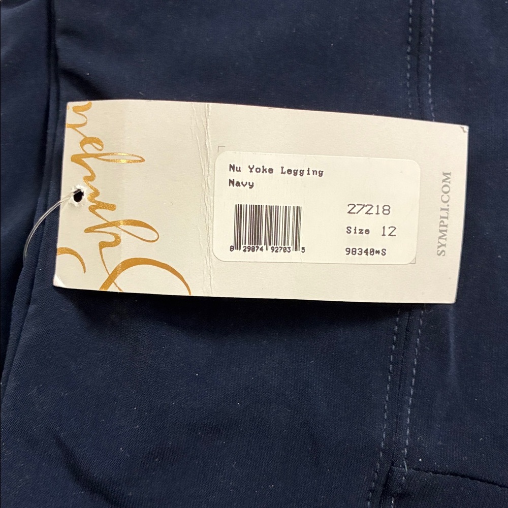 sympli Nu Yoke Leggings Navy women’s size 12 - Picture 4 of 10